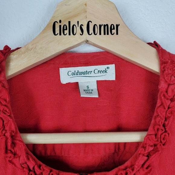 Coldwater Creek Red Zipper Jacket Small - Picture 3 of 9